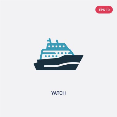denizcilik kavramından iki renkli yatch vektör simgesi. izole mavi
