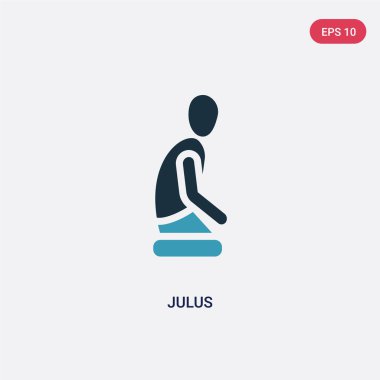 insanlar kavramından iki renk julus vektör simgesi. izole mavi j