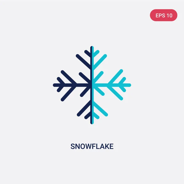 Två färg snowflake vektor ikon från Hockey Concept. isolerade bl — Stock vektor