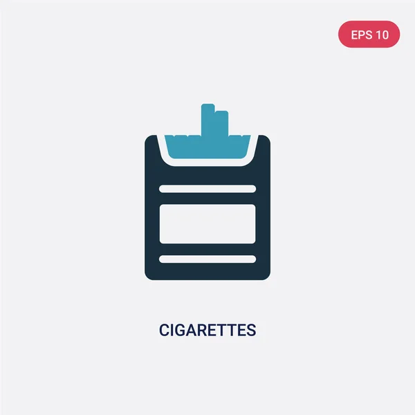 信号概念中的两色香烟矢量图标。分离 — 图库矢量图片