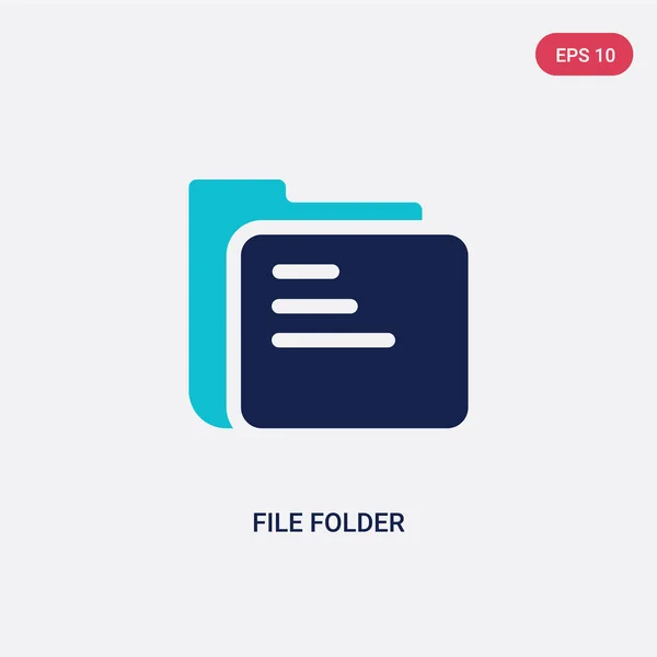 Två färg fil mapp vektor ikon från redigera verktyg konceptet. Isola — Stock vektor