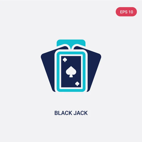 Zweifarbige Black Jack Vektor-Ikone aus dem Unterhaltungskonzept. iso — Stockvektor