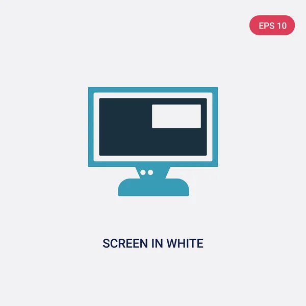 Two color screen in white vector icon from user interface concep — Stock Vector