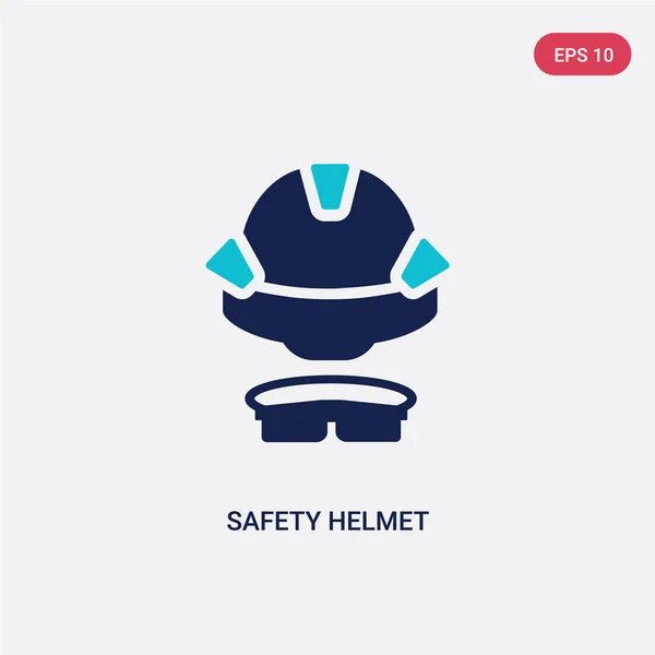 Dos colores casco de seguridad icono de vector de concepto de construcción. i — Vector de stock