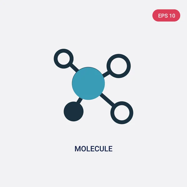 Ícone de vetor de molécula de duas cores do conceito de ciência. bl isolado —  Vetores de Stock