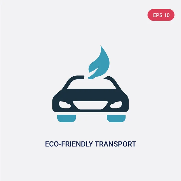 Icône vectorielle de transport écologique à deux couleurs du transport — Image vectorielle