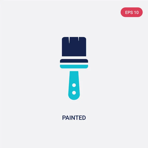 Icona vettoriale dipinta a due colori dal concetto di arte. isolato pa blu — Vettoriale Stock