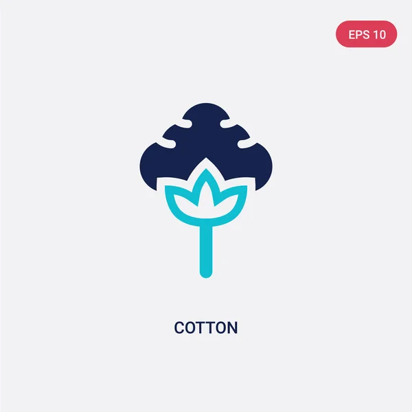 Icono de vectores de algodón de dos colores del concepto de higiene. azul aislado — Archivo Imágenes Vectoriales