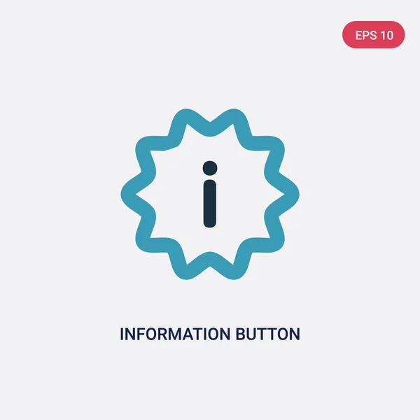 Ícone de vetor de botão de informações de duas cores da interface do usuário con — Vetor de Stock