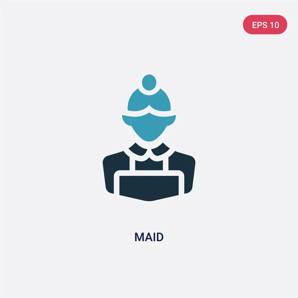two color maid vector icon from professions & jobs concept. isol