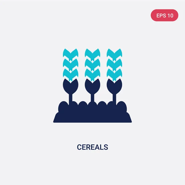Dos colores de cereales vector icono de concepto de la agricultura. aislado — Archivo Imágenes Vectoriales