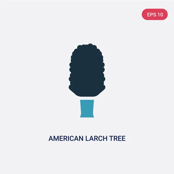 Dos color americano árbol de alerce icono de vector de concepto de la naturaleza. i — Vector de stock
