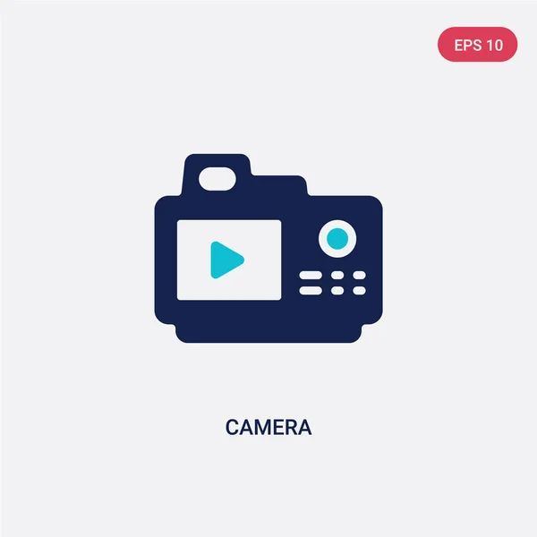 Dwie ikony kamery kolor wektor z Bloggera i influencer koncepcji — Wektor stockowy