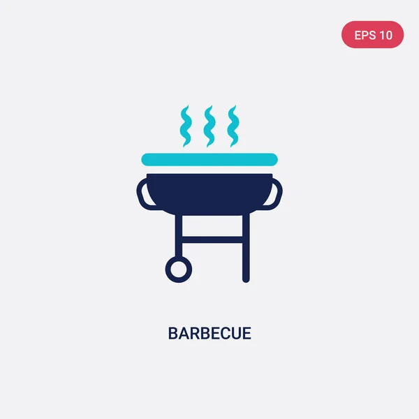 Icône vectorielle barbecue deux couleurs du concept de football américain. i — Image vectorielle