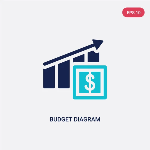 Icono de vector de diagrama de presupuesto de dos colores de la economía criptomoneda — Archivo Imágenes Vectoriales