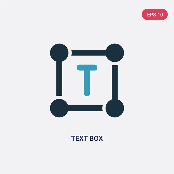 two color text box vector icon from user interface concept. isol