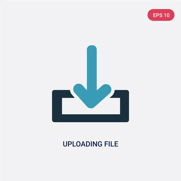 Icône vectorielle de fichier de téléchargement de deux couleurs à partir du concept d'interface utilisateur — Image vectorielle
