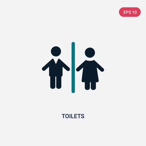 Két színes WC vektoros ikont térképek és zászlók koncepció. Isola — Stock Vector