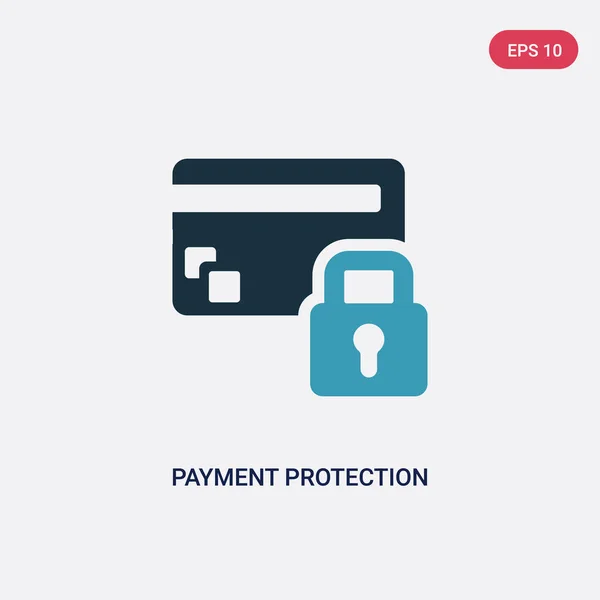 Icona vettoriale di protezione di pagamento a due colori dal concetto di assicurazione . — Vettoriale Stock