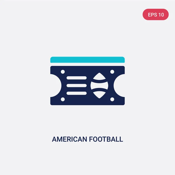 Ícone de vetor de bilhete de futebol americano de duas cores do foo americano —  Vetores de Stock