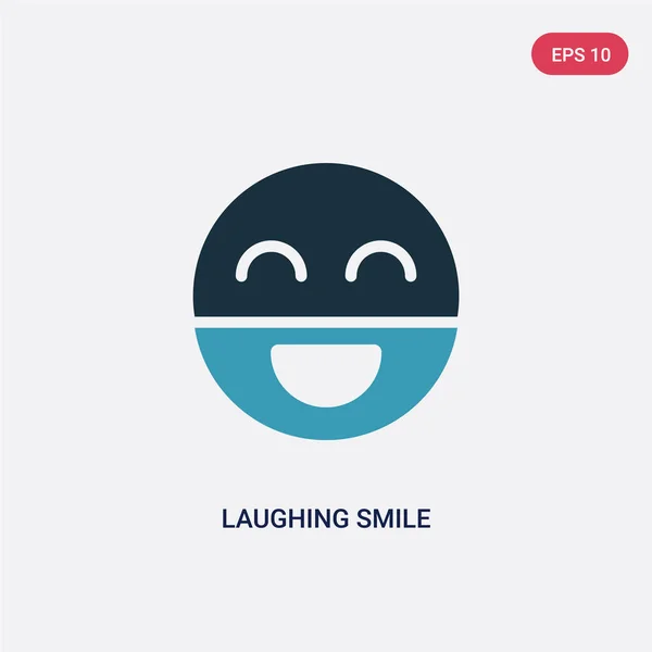Zweifarbiges lachendes Lächeln Vektor-Symbol aus dem Benutzerkonzept. isoliert — Stockvektor