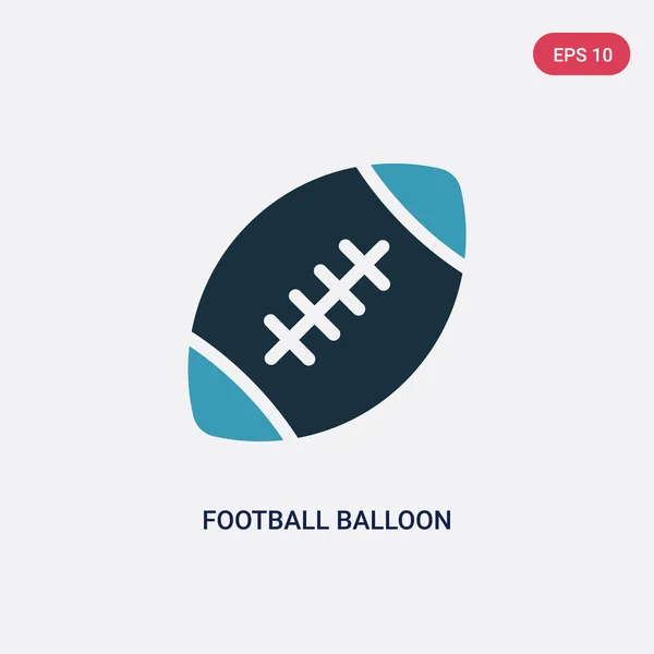 Dos colores globo de fútbol icono del vector de concepto multimedia . — Vector de stock