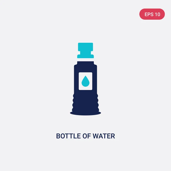 two color bottle of water vector icon from american football con
