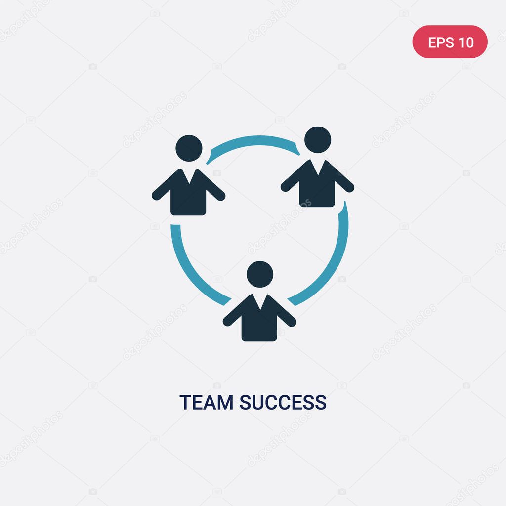 Two color team success vector icon from people concept. isolated blue team success vector sign symbol can be use for web, mobile and logo. eps 10