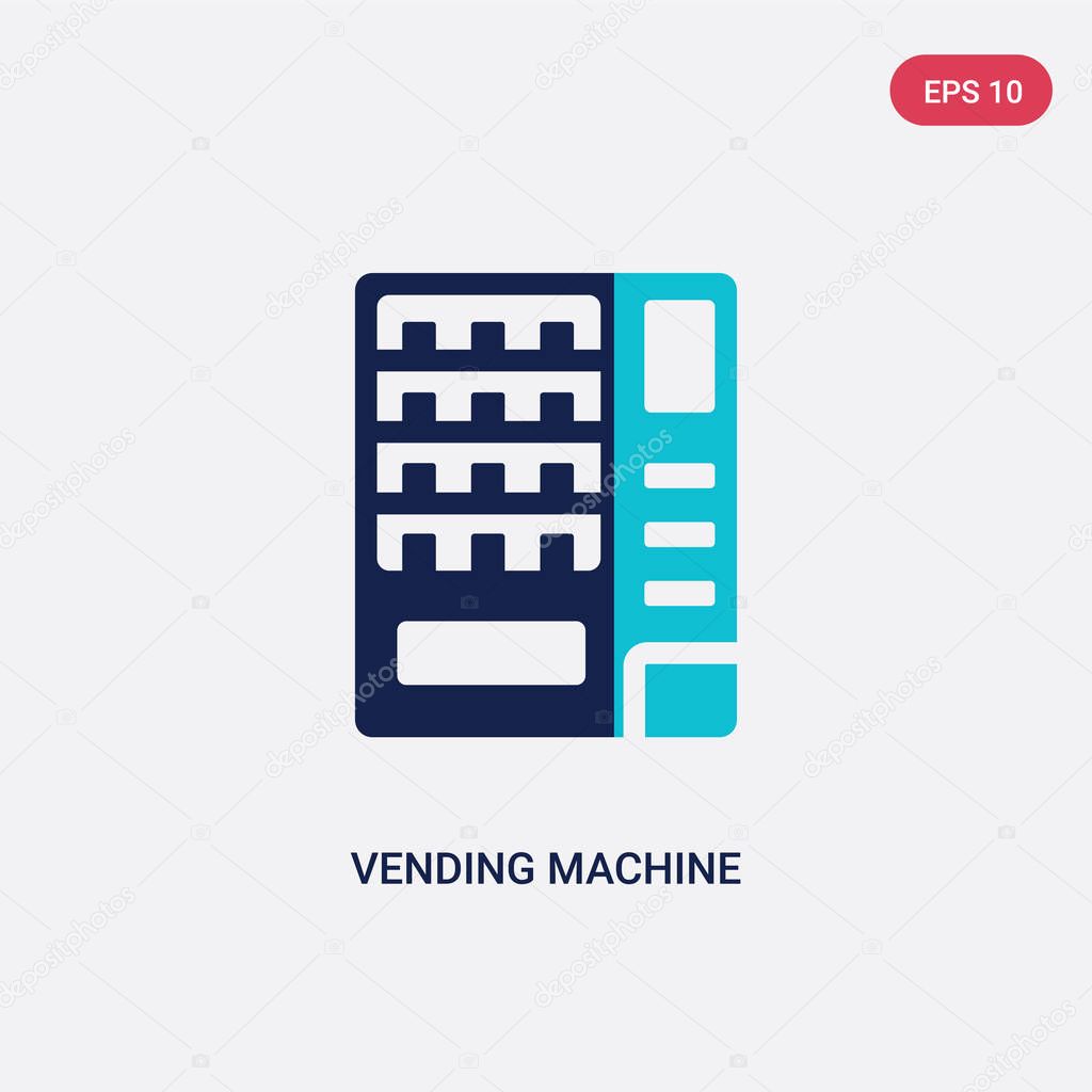two color vending machine vector icon from hotel and restaurant 