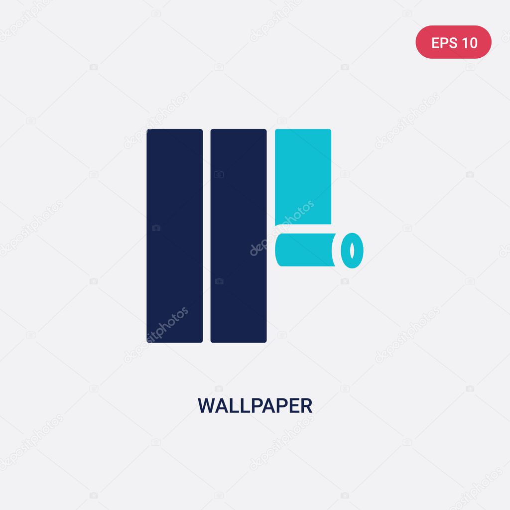 Two color wallpaper vector icon from construction tools concept. isolated blue wallpaper vector sign symbol can be use for web, mobile and logo. eps 10