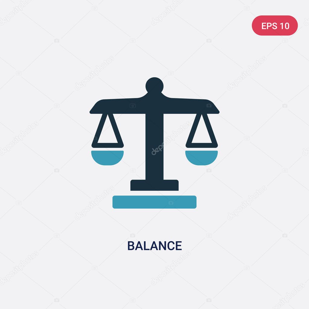 Two color balance vector icon from strategy concept. isolated blue balance vector sign symbol can be use for web, mobile and logo. eps 10