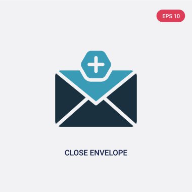 web kavramından iki renkli yakın zarf vektör simgesi. Izole 