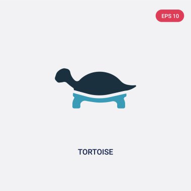 hayvanlar kavramından iki renk kaplumbağa vektör simgesi. izole bl