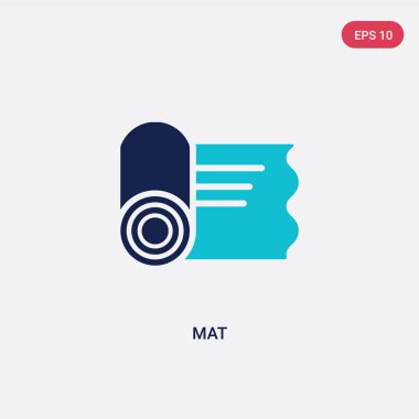 spor ekipmanları kavramından iki renkli paspas vektör simgesi. izole b