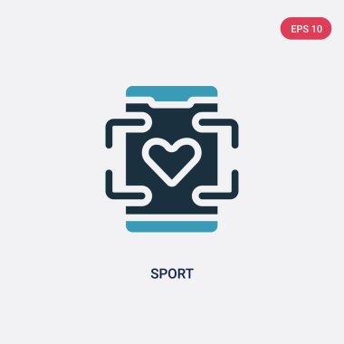 mobil uygulama konseptinden iki renkli spor vektör simgesi. izole bl