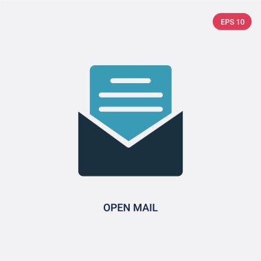 two color open mail vector icon from user interface concept. iso