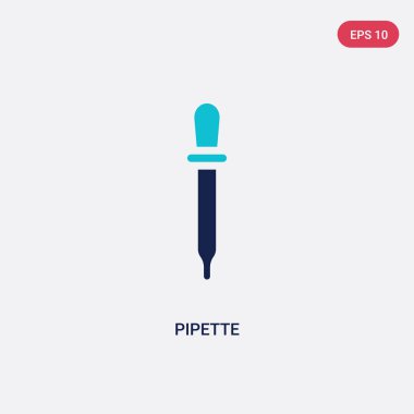 sağlık ve tıbbi kavram iki renkli pipet vektör simgesi. Ⅰ