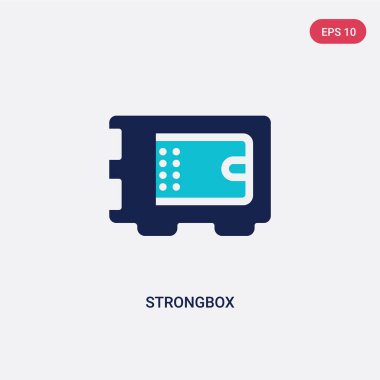 kriptopara ekonomisi conc iki renk strongbox vektör simgesi