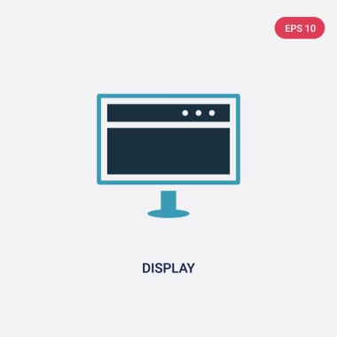 kullanıcı arabirimi kavramından iki renkli ekran vektör simgesi. ısola