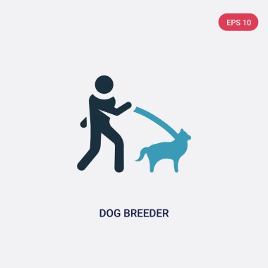 insanlar becerileri kavramından iki renk köpek yetiştirici vektör simgesi. bir