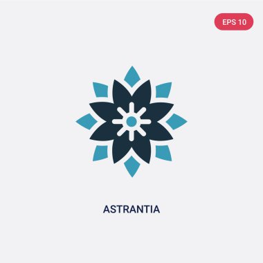 doğa kavramından iki renk astrantia vektör simgesi. izole bl