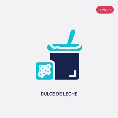 gıda ve restoran co iki renk dulce de leche vektör simgesi