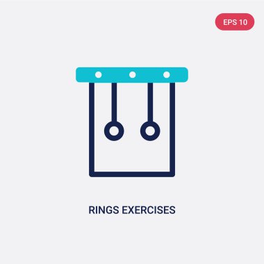 iki renk halkaları egzersizleri spor salonu ve fitness kibir vektör simgesi