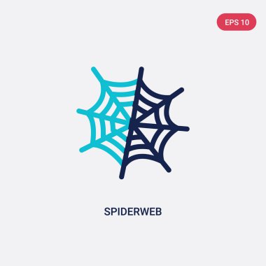 genel kavramdan iki renkli spiderweb vektör simgesi. izole b