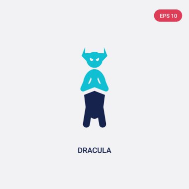 edebiyat kavramından iki renk dracula vektör simgesi. Izole 
