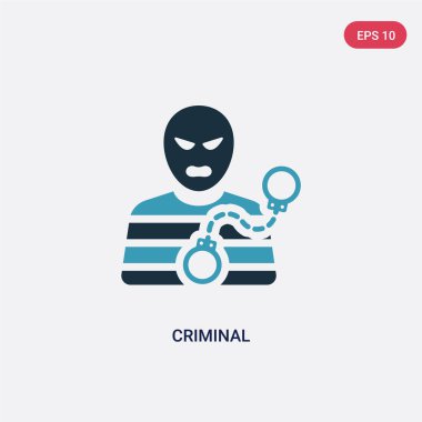 hukuk ve adalet kavramından iki renk ceza vektör simgesi. ıso