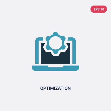 programlama kavramından iki renk optimizasyonu vektör simgesi. ıso