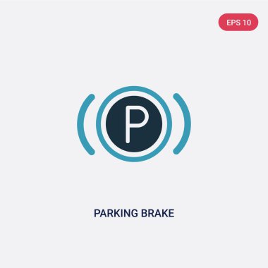 two color parking brake vector icon from signaling concept. isol clipart