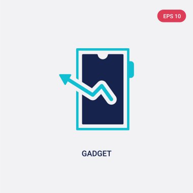 iş kavramından iki renk gadget vektör simgesi. izole blu