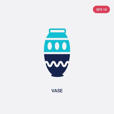 tarih kavramından iki renkli vazo vektör simgesi. izole mavi v